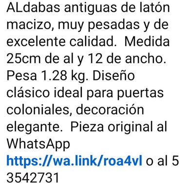 Aldaba antiguas  pesadas - Img 119176458