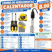 🧰♨️ JUEGO DE HERRAMIENTAS 11 PIEZAS HEYDAKE + CALENTADOR DE INMERSIÓN 1000 W ♨️🧰 - Img 58109946