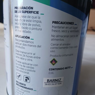 Barniz transparente. MARCA KRATOS - 2/2