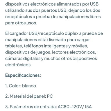 Toma con USB + Tipo C (4.2A) 🌐 Tomacorriente - Img 127667374
