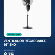 Ventilador recargable 16" EKO - Img 57278581