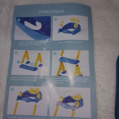 Inodoro Infantil con Escalera y Componentes Metálicos, Asiento Reductor con Escalera para Inodoro de Baño . - 3/6