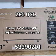 Smart TV de 43" con cajita interna y soporte a la pared - Img 55846427