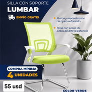 Silla con soporte lumbar color verde envío incluido, yoafadia 💯 - Img 57533947