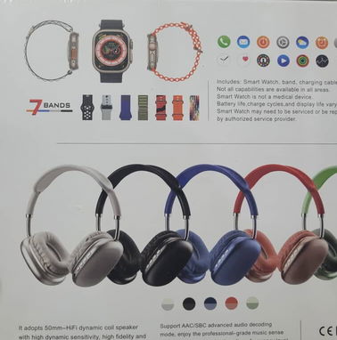 Combo de audífonos y smartwatch, ideales para el gym, con su juego de manillas - Img 88024943