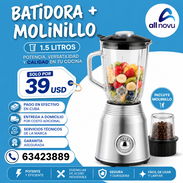 Batidora con triturador de especias vaso de cristal - Img 56505852