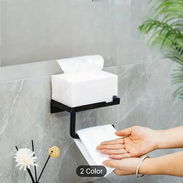 Soporte autoadhesivo de plástico para papel higiénico - Img 54389422
