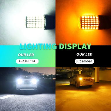 Bombillos LED de intermitentes, de stop y de marcha atrás( alumbran duro) para autos y motos - 2/9