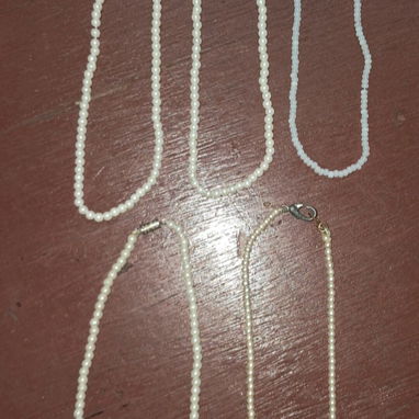 Aretes y collares de perlitas - 2/3