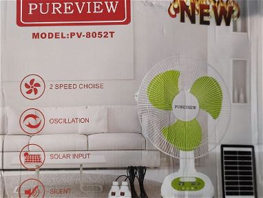 Vendo Ventilador recargable por panel solar, con bombillos led - Img main-image