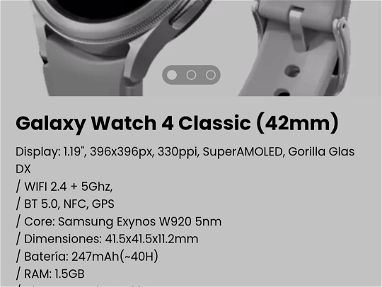 !!Smart Watch/ Relojmsung Galaxy/Watch 4 Classic(42mm) Display: 1.19", 396x396px, 330ppi, SuperAMOLED, Gorilla Glas DX!! - Img main-image-45732255