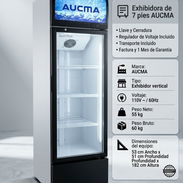 Exhibidora AUCMA 7 Pies | $525 | Transporte Incluido | 1 Mes Garantía + Factura | Regulador Gratis - Img 57671569
