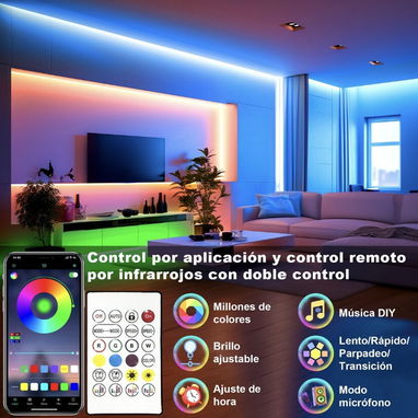 Tirad Led de 30 metros Rgb Bluetooth(2x15).Nuevas en Caja - Img 99624151