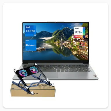 Laptop Lenovo IdeaPad 1 15.6" FHD Intel Core i5-1335U, 8GB RAM - 256GB SSD Más Base Enfriadora - 🩶 Gris 🔶 - 2/7