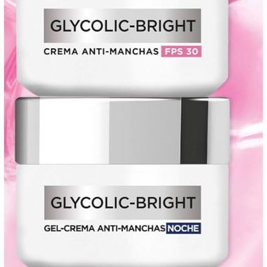 Juego de Cremas Faciales Antimanchas Loréal Glicólico Bright Día y Noche - 2/4