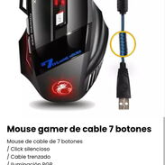 Mouse gamer de 7 botones/ mouse de cable trenzado/ Mouse con luces RGB/ Mousepad - Img 39989376