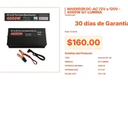 Máxima energía con este Inversor 72V a 120V Q7-LUMINA de 4000W pro VPT#-0152 - Img 55666092