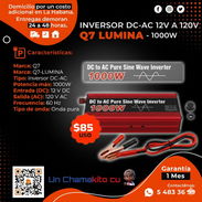 ⚡1000W⚡ INVERSOR 1000W Q7 DC-AC 12V A 120V. MENSAJERÍA CON FACTURA Y GARANTÍA DE 1 MES. TLF 54833699 - Img 50377161