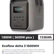 ECOFLOW DELTA 3 1500 Capacidad: 1536 Wh Precio 900 usd con transporte y 7 días de garantía ✅ - Img 57193949