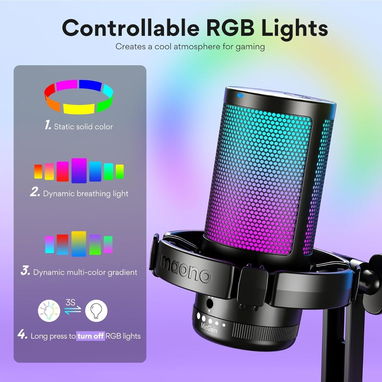 🎙️Micrófono USB MAONO DGM20 con Cancelación de Ruido y RGB 🎙️🌐 - Img 126074492