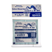 Gasas esterilizadas 100% algodón, 8 capas (10 sobres) - Img 57742255