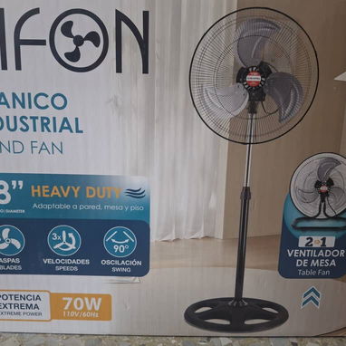 🌪️Ventilador Ciclón 3en1 de 18", pulgadas. Adaptable a Pared, Mesa y Piso. ⚙️Potencia : 70W. Calidad Industrial - Img 122724030