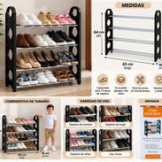 Zapatera abierta de 4 niveles (12 pares)* 65 × 18 × 64 cm - Img 58152582