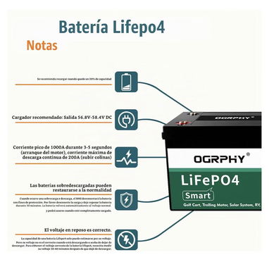 Batería 5kWh inteligente LiFePO4 de 48V 100AH - 3/3