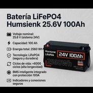 Bateria LifePO4 25.6v x 100ah Humsienk - Img 56694240