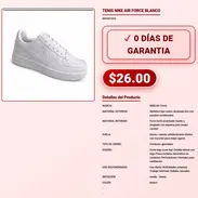 Tenis Nike Air Force Blancos Con Cordones Ajustables VPT-0100 - Img 57969734