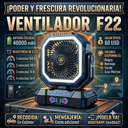 VENTILADOR F22 CON BATERÍA GIGANTE DE 40,000 mAh 🔋 (Sólo quedan los de color negro) - Img 57288922