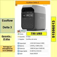 (MV-1003) Ecoflow delta 3 ...750 USD ...51596013.... ..Transporte incluido ..Garantia 15 dias - Img 57898217