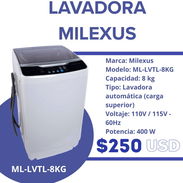 Lavadora Automática 8 kg. Marca MILEXUS. Compra Presencial en Nuestra MIPYME Municipio Cerro La Habana - Img 57012386