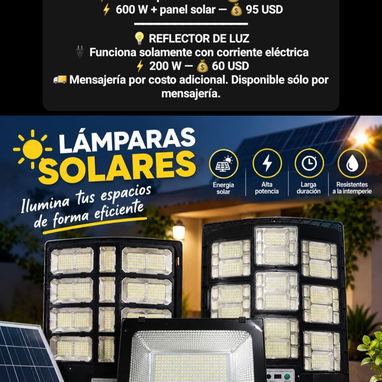 Bombillos y lámparas recargables (algunos con panel solar) varios modelos - 10/10