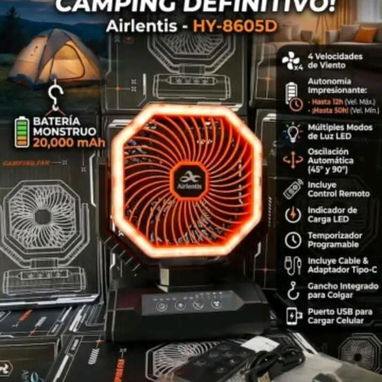 VENTILADOR RECARGABLE 20mil mah - 2/5