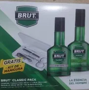 Brut, estuches sellados de 2 frascos de perfume y after shave de 100ml cada uno, esta vez tiene un estuche de manicura g - Img 47645662