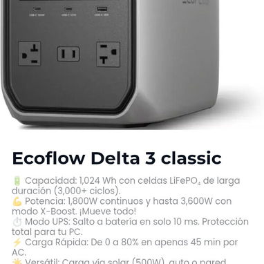 EcoFlow Delta 3 y baterías extra Delta 3 - 2/3