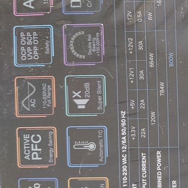 FUENTE 800W 60A, 80 PLUS BRONCE, NUEVA EN CAJA, FAN LED. MENSAJERÍA. GARANTIA 15 DÍAS. LLAMENOS.... - 2/2