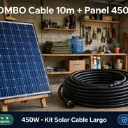 *Combo* *Cable de 10 metros ➕️ panel de 450 w* - Precio 360 USD - Con 🚚 - Garantía 7 días - Img 57151707