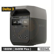 EcoFlow DELTA 3 con 1024Wh, 1800W - Pico 3600W, Carga Rápida y Batería LiFePO Estación de Energía Portátil - Img 54760235