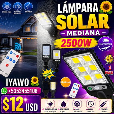 🔥☀️ ¡3 OPCIONES DE LÁMPARAS SOLARES IYAWO! ☀️🔥 💡 ELIGE LA QUE MÁS NECESITES PARA TU HOGAR 🏠✨ 🔸 LÁMPARA SOLAR 234 LE - 3/3