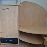 Mueble para TV o cómoda con otro mueble auxiliar con 2 gavetas y 1 puerta con estante de 2 tablas divisorias - Img 55831795
