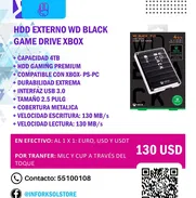 HDD Externo WD Black Game Drive Xbox | 4TB | Nuevos en caja | 130USD - Img 48092125