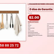 COLGADOR DE PARED CON GANCHOS VPT#-0299 - Img 56831003