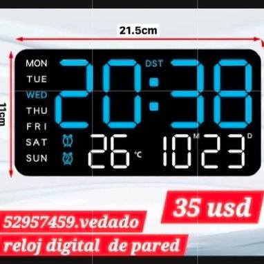 Lampara de techo modernas Bombillos incluidos Reloj de pared digital Ducha plafon con ducha de telef - Img 128154985