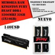 Memoria Ram Kingston FURY Beast DDR4 3200MHz 32GB (2x16GB) "Nuevo Sellado" - Img 53239661