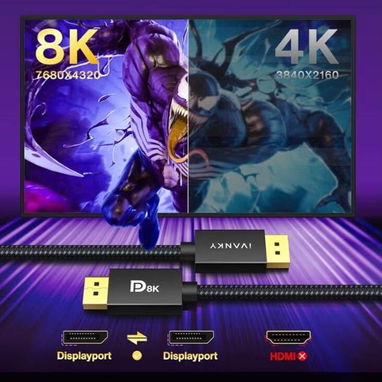 ☎️53544655 🛵 Entrega Disponible ⭐Cable DisplayPort 1.4 IVANKY – 8K ⭐ - 5/8