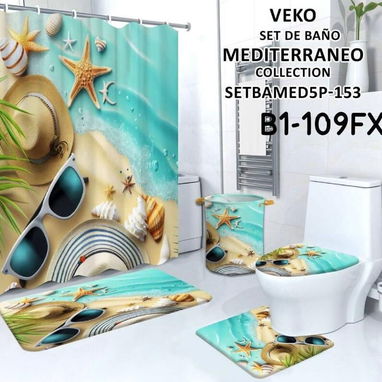 👑set de baño de 5 piezas - 5/10