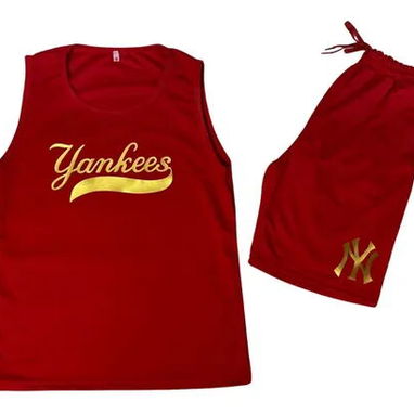 Conjuntos de Short y Camiseta o Desmangado. Colores Negro, Rojo, Azul, talla M y L - Img 121893065