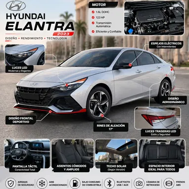 SE VENDE Hyundai Elantra 2023*/ GASOLINA / 29 MIL USD - 5/5